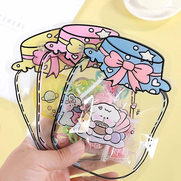 Geschenkverpackung 20pcs/60pcs Cartoon gedruckt Snack Cookie Aufbewahrungstasche Selbstversiegelte Design einfach zu verwendende kleine Gegenstände kreative Süßigkeiten Pe