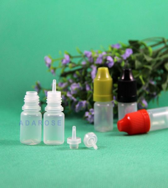 100 pezzi da 3 ml bottiglie di contagocce con tappi di sicurezza a prova di bambino punta bottiglia di gocce di plastica e cagn long Nipple5945655