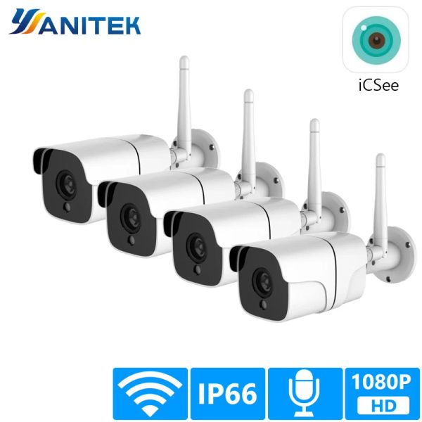 Sistema telecamera IP Yanitek wifi 2mp waterproof hd h.264 telecamera di sicurezza esterna wireless visione notturna di sorveglianza proiettili HD telecamera CCTV HD