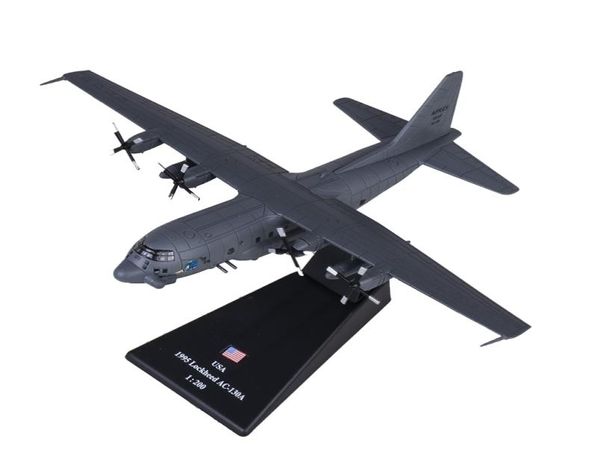 New 1200 escala Modelo Milody Toys AC130 GunShip Groundattack Aircraft Fighter Diecast Metal Plane Model Toy for Boys Toys Y2009484097