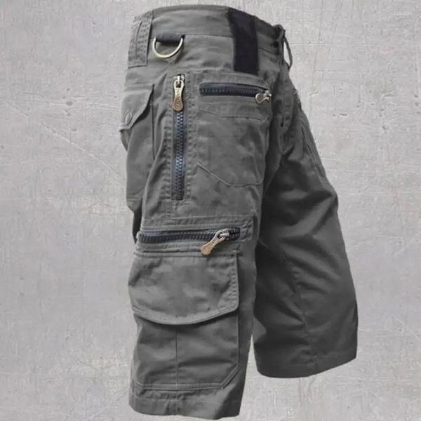 Shorts maschile uniforme militare cargo tattico jogging a colore solido multi tasca uomo casual dritto