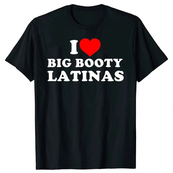 I Love Latinas Thirts Sestate in stile Summer Cotton streetwear Short Short Red Heart Design Retro Design T-Shirt Men 240322