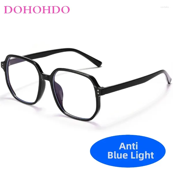 Occhiali da sole dohohdo rettangolo di uomini grandi occhiali anti -blu luminosi occhiali da donna versatile
