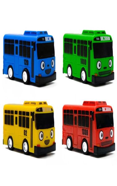 NEU 4PCSSET SCHLAGE KORKEAN CARTION TAYO DAS Little Bus Araba Oyuncak Car Model Back Toy Car Kinder Geburtstagsgeschenk LJ2009309597478