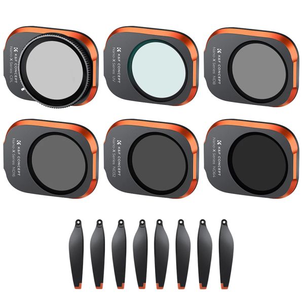Acessórios KF Concept 6pcs Conjunto de filtros (UV+CPL+ND8+ND16+ND32+ND64) para DJI Drone Mini3/Mini 3 Pro com 28 camadas de revestimento anti -reflexão