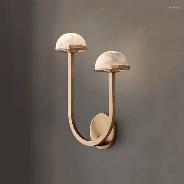 Lâmpada de parede americana vintage vintage dupla meia bola corredor escada sconccrete preto cuber led sala de mármore vivo luz decorativa