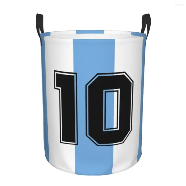 Bolsas de lavanderia bagunçadas 10 cestas de futebol argentina roupas de brinquedo de futebol cura
