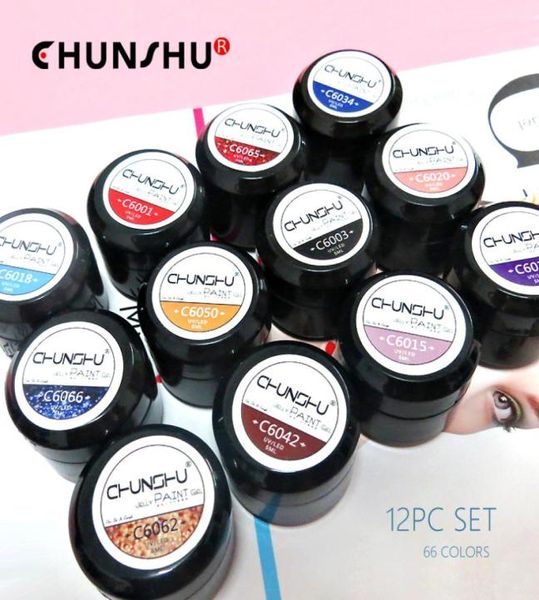 Chunshu 12pc Uvnail gel vernice verniciatura gel per unghie per nail art tutto per manicure immergere semipermanent vernice UV kit8018761