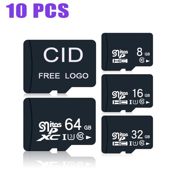 Cartões 10pcs CID GPS 8GB 16GB 32GB 64GB TF/SD CARD Memory Memory Modification