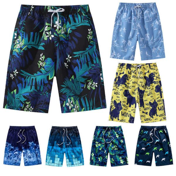 Calça de praia da moda para casais confortáveis e soltos encaixe adequado de natação de shorts de férias à beira -mar de natação