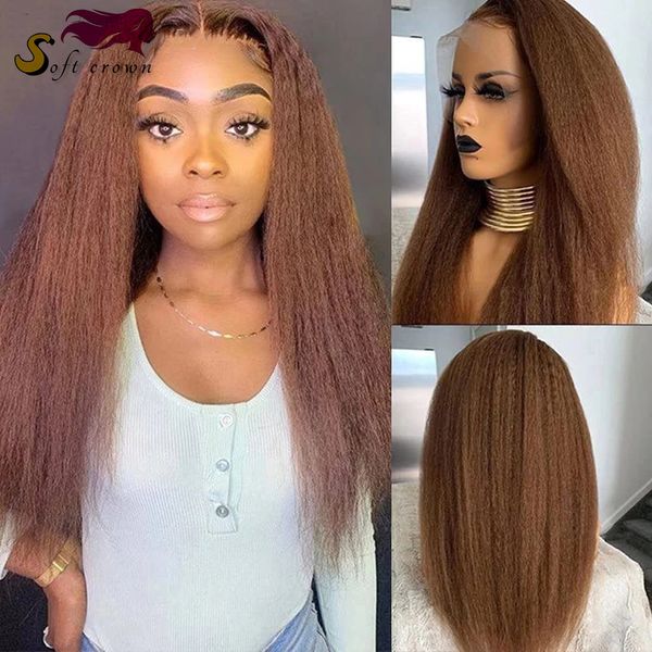 Peruca africana Eur US Matte High Temperature Silk Silk Fiber Lace Front Wig Cosplay Holiday Holiday Perruques Lace peruca de alta qualidade Curly