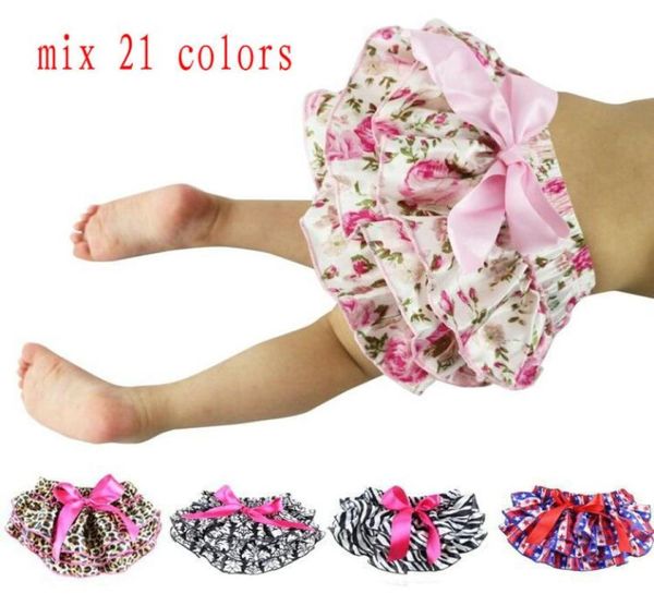 Mix 21 Renk Bebek Bloomers Girls Pettiskirt Tutu iç çamaşırı külot toddle çocukları külot bebek yenidoğan fırfırlı saten pp pantolon K4263592