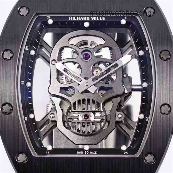 Relógios de luxo replicas richadmills automáticos cronógrafo wristwatch Personalidade Fluxo Hollowed Ofad em forma de barril LIME DE DISCO LENTE TIKTOK RED LWN3