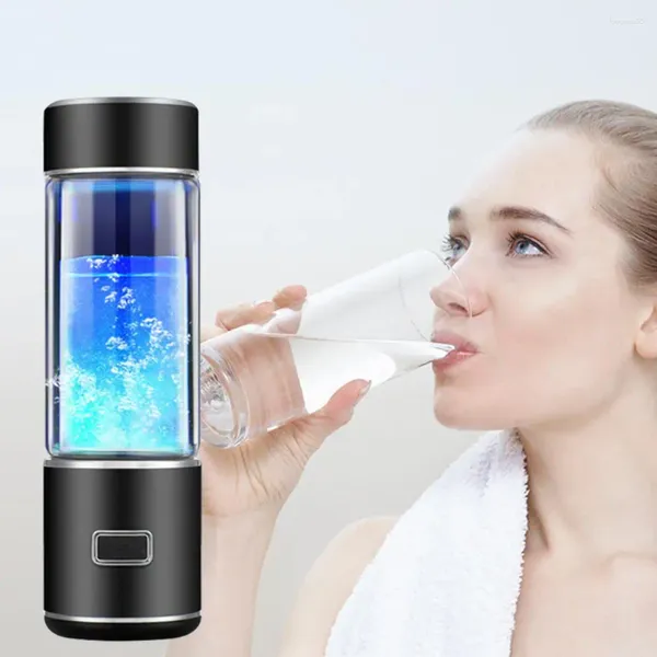 Wasserflaschen Wasserstoffreiche Flasche Leichter Wasserstoff tragbarer Generatorglas Trinkbecher gesund