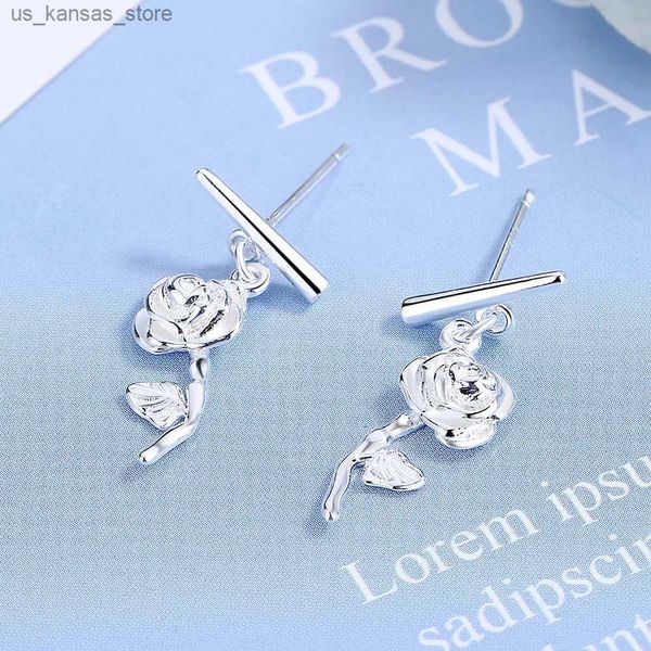 Charme 925 Sterling Silver Flower Wedding Brincos para mulheres Designer de luxo Jóias Atacado vendendo 2023 Trending Gaabou240408