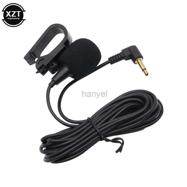 Mikrofonlar Araba Ses Mikrofon Mikrofon 3.5mm Klip Jak Fişi Stereo Mini Kablolu Otomatik DVD RADYO 3M Uzun Profesyoneller için Harici Mikrofon 240410