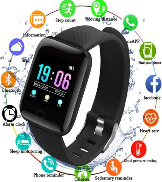 Akıllı Bileklik Kalp Hızı Monitörü Akıllı Fitness Bilezik Kan Basıncı Su Geçirmez IP67 Fitness Tracker Kadınlar İçin İzle Men5453943