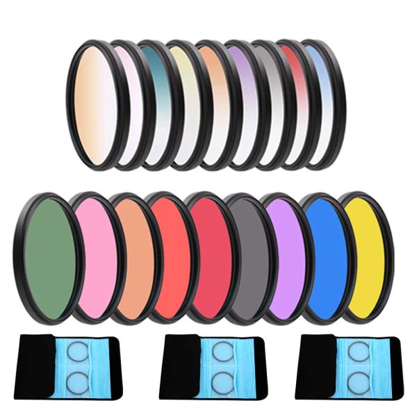 Filtro de câmera colorido de gradiente de acessórios