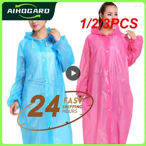 Impermeabili 1/2/3pcs per adulti Cover piovano di pioggia universale Poncho Travel Women pioggia impermeabile in campeggio da campeggio escursionistico