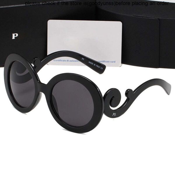 Óculos de sol PRA Óculos de sol de designer de luxo para mulheres de armas redondas de leis em forma de nuvem Óculos de sol