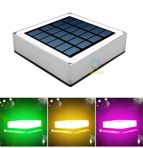 Lampade per recinti solari a LED colorati per esterni per esterni luci di pilastro impermeabile per cortile del cancello Accensione del paesaggio 2000MAH6115831