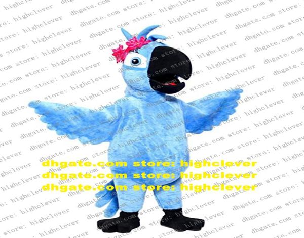 Juwelblau Papagei Rio Film Maskottchen Kostüm für Erwachsene Cartoon Charakter Outfit Anzug Handelsausstellung kann tragbare ZZ82303444334 tragen