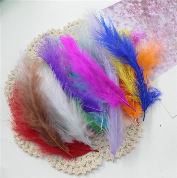 DIY gefärbte Gänse Feder Regenbogen Feder Ballon Füllung Hochzeitskleid DIY Dekorative Accessoires Feathers7212177