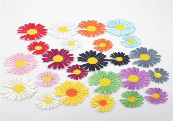 Todo bordado Daisy Girlower Appliques Ferro em costura em roupas de remendo para vestuário artesanal DIY costura4155549