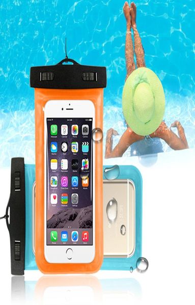 Casos de telefone à prova d'água para iPhone 7 8 Plus XR X Bolsa de natação Samsung S10 Huawei P20 Lite4867879