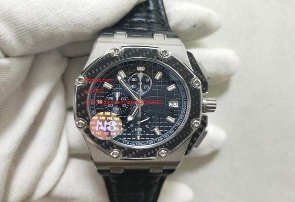 Werkslieferant Top -Qualitäts -Armbanduhren 42mm Quarz Chronograph Herren Uhr Uhr Schwarzes Zifferblatt für Männer Neuankömmlinge 4033724