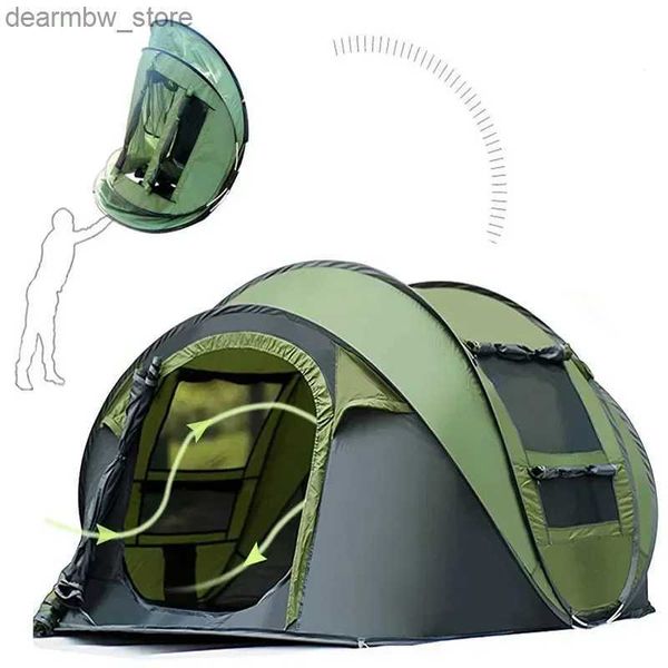 Tendas e abrigos Yousky 1-4 Pessoas de acampamento ao ar livre barraca de pesca automática Abertura rápida Equipamento de acampamento de festas de praia Ultralight tenda L48