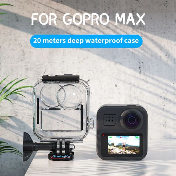 Acessórios Kebidumei Case de carcaça à prova d'água para GoPro Max Protection Protection Subwater Dive Tampa para acessórios de câmera Go Pro Max