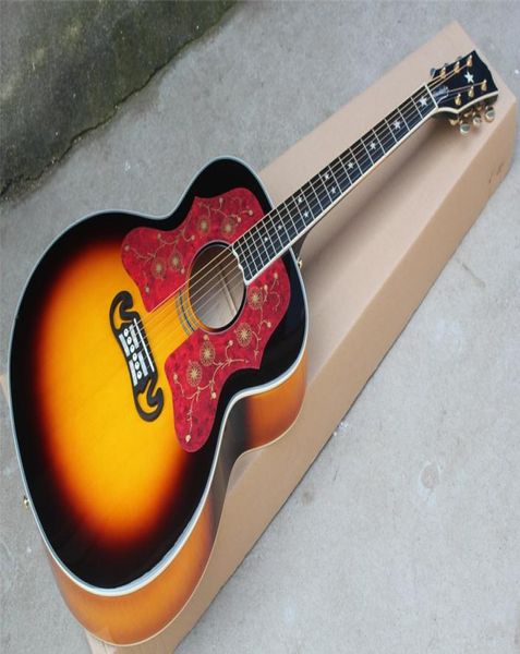 Suncellari dorati Chitarra acustica con bonesaddlebody bindingrosewood fingerboard può essere personalizzato5665257