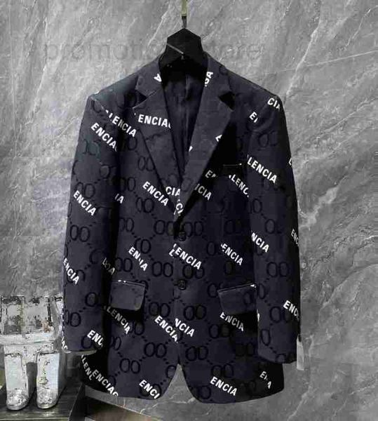 Erkekler Suits Blazers Tasarımcı Mektubu Baskı Erkek Pamuk Keten Moda Ceket Ceketleri İş Malzeme Slim Fit resmi takım elbise blazer erkek stilleri d1yi