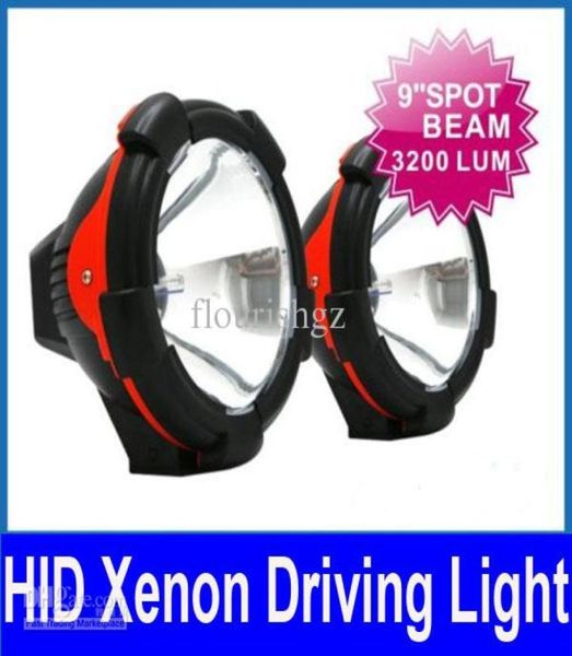 2 x 9quot 55W HID Xenon Driving Light 916V SUV ATV Tractor Truck Offroad Spot Bulb Balasts Internal9682841