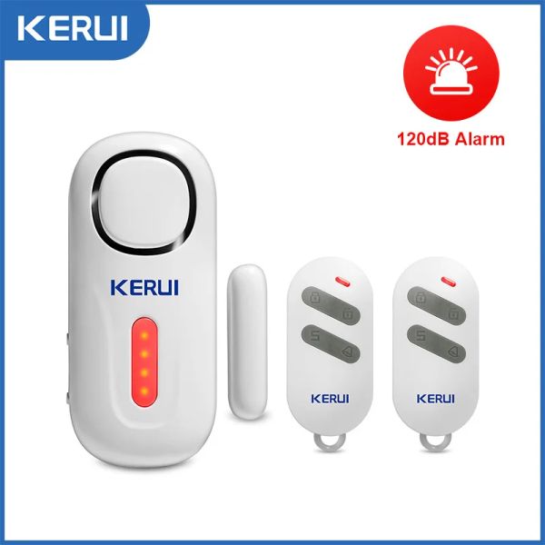 Kitler Kerui 120db Kablosuz Kapı/Pencere Girişi Güvenlik Hırsız Sensörü Alarm PIR Manyetik Akıllı Ev Garaj Sistemi Uzaktan Kumanda LED