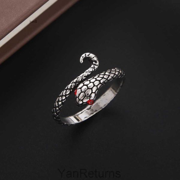 2023 New Designer Ring Band Rings Fashion Animal Snake Snake Liga de diamante Abertura Jóias exageradas i1bj