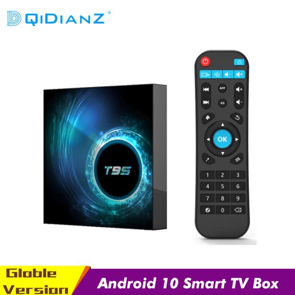 Kutu Akıllı Android TV Kutusu Android 10 T95 6K H616 Dört Çekirdek Medya Oyuncusu Play Store Ücretsiz Hızlı Akıllı TV Kutusu PK H96 Max Set Üst Kutu