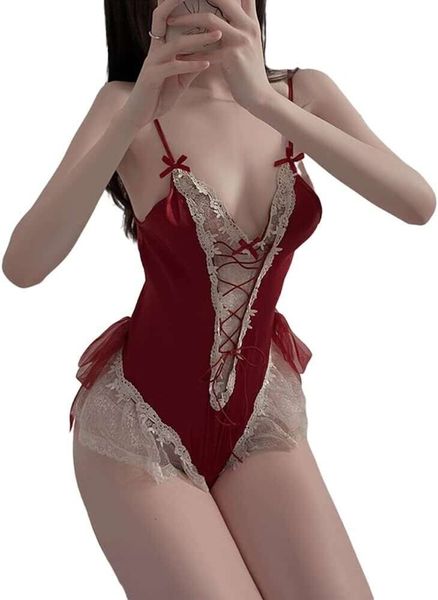 Damenspitzenperspektive BodySuit Japaner Anime Sexy Cosplay Dessous