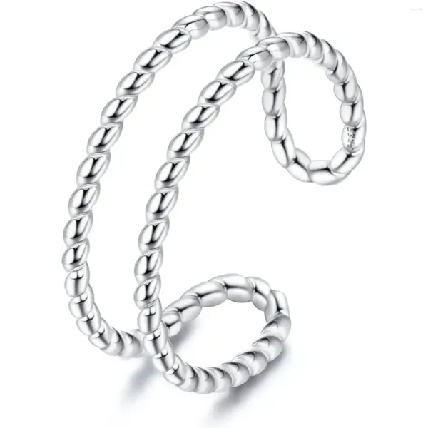 Cluster -Ringe Fansilver 925 Sterling Silber Zeh für Frauen verstellbare Wrap -Wickel -Manschettenring Celtic Vintage Band Männer Damen Girls