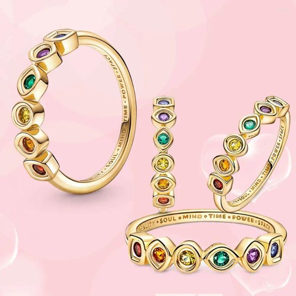 Кластерные кольца бесконечно камни камни кольцо солнца луна жгут сила, подходящая для женщин, жениться на любителях моды