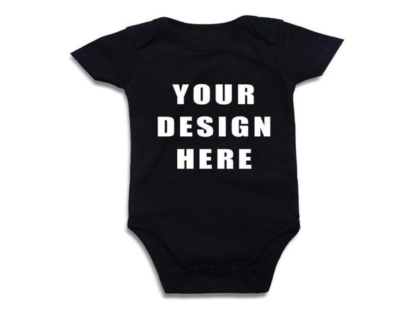 Recém -nascidos Baby Girl Girl Bodysuit de traje personalizada de uma peça de macacão de algodão roupas de algodão de algodão