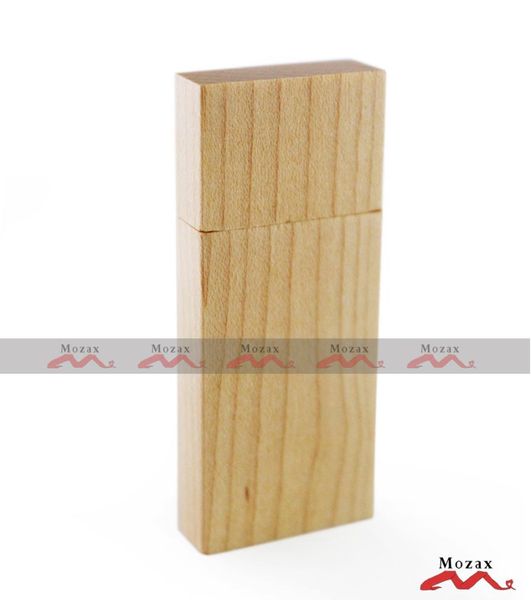 10pcs 32 GB Maple Holz USB -Antriebsstab Holzspeicher Pendrives Echt wahrer Speicher Lichtfarbenanzug für benutzerdefinierte Logo Promotio6317200