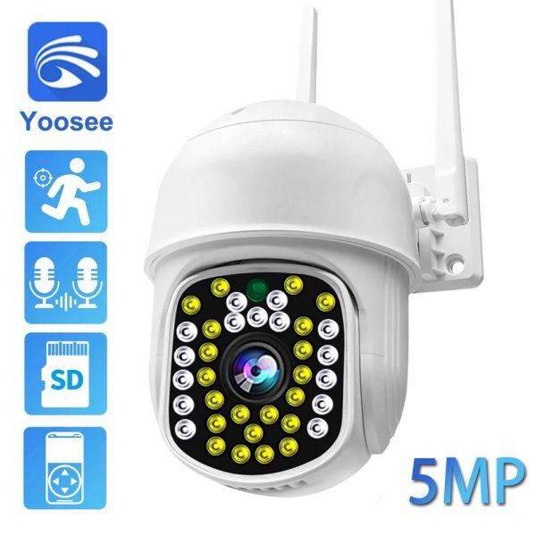 Kameralar YOOSEE 1080P 3MP 5MP WIFI PTZ Kamera Açık Mekan Dış Mekan Kablosuz CCTV Güvenlik Kamerası Humanoid Otomatik İzleme Gece Görüşü