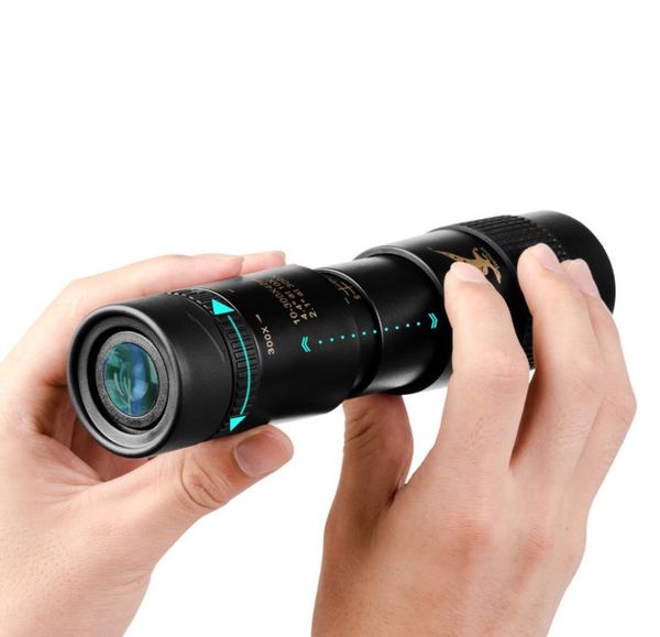 15OFF Rubber Monocular Telecope 10300x40 Super Telepo Zoom Monocularhigh Качественный телескопы поддерживают смартфон Light Night 2555048