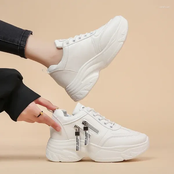 Casual Shoes 2024 Ankunft Frühling Herbst Cross-Strap-Sneakers Mode runde Zehen verstärkt atmungsaktiven bequemen Frauen