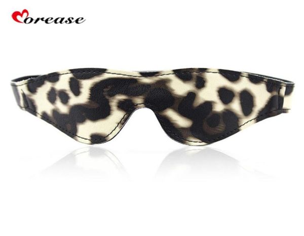 Maschera per occhiali per occhiali per la pelle leopardo Morease Leopard per donne Fetish Erotic Fetish BDSM Slave Reteint Game Adult Game Toy S9244321638