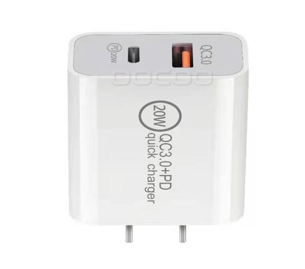 Universal 18W 20W CARREGADOR DE WALL PD CARREGO RÁPIDO Adaptador de energia Tipo C USB US UK UE AU plug -lo para celular carregadores com pacote de varejo1502198