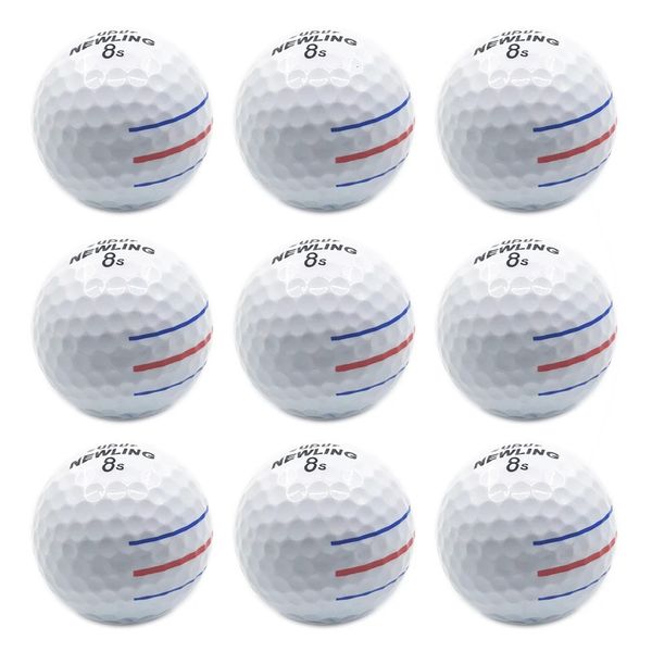 12 PCs Golfbälle 3 Farblinien AIM SUPER LANG DEST 3-PIECELAYER BALL für Professionalwettbewerbsspiel-Marke 240328