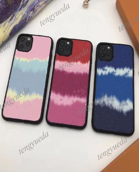 Top Fashion Deluxe Rainbow Telefono per iPhone 11 12 13 14 Pro Max XS XR XSMAX 7 8 Plus TPU Lettere di stampa in pelle TPU CellPhone CAS7520726